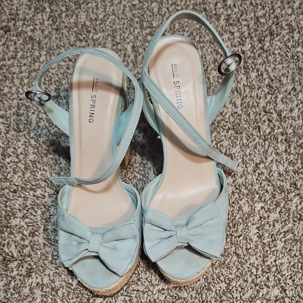 Call It Spring Light Blue Espadrille Sandals
